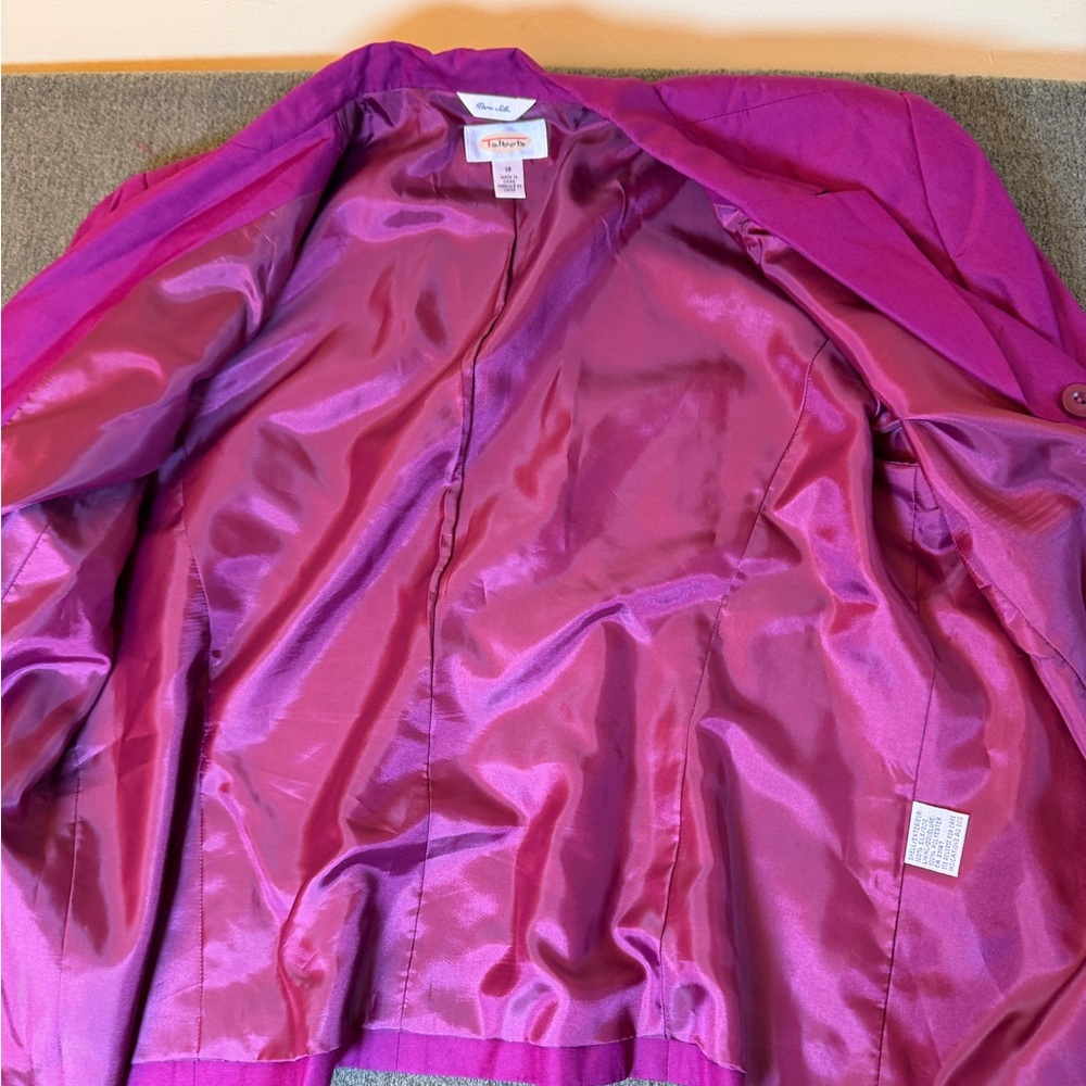 Talbots 2 pc Silk Suit size 18 purple - Picture 8 of 14